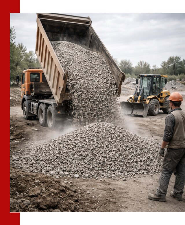 Доставка щебня в Нурлате крупными и мелкими фракциями