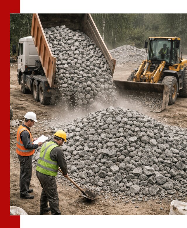 Гранитный щебень фракция 70-150 доставка в Нурлате