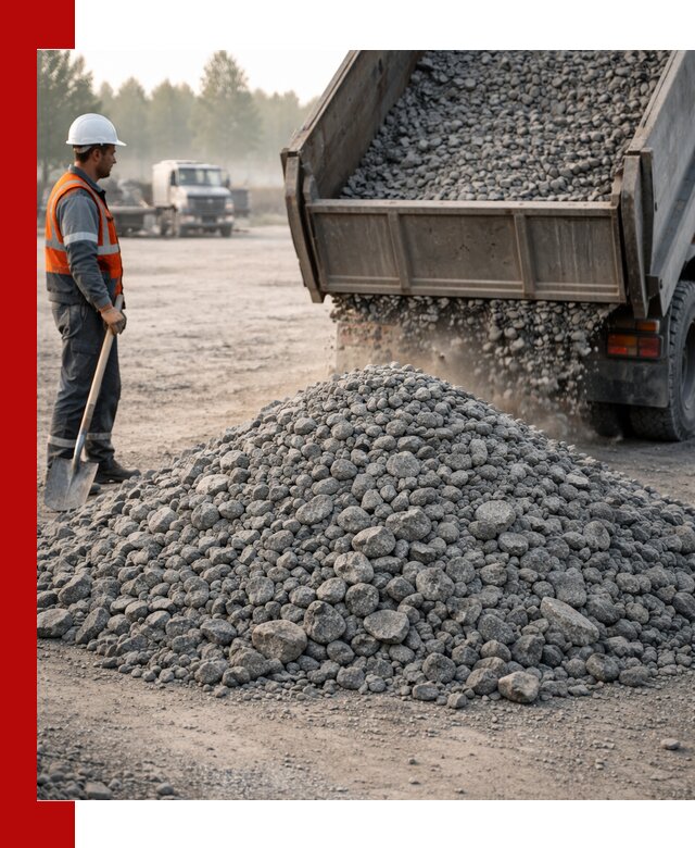 Гранитный щебень фракции 100–201 для строительства в Нурлате