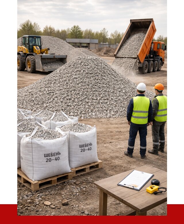 Известняковый щебень 20-40 в Нурлате от 2190 р. ПРОНЕРУДНрт