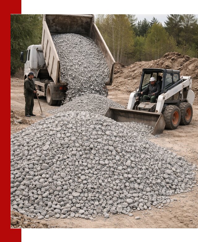 Доставка доломитового щебня в Нурлате напрямую от карьера