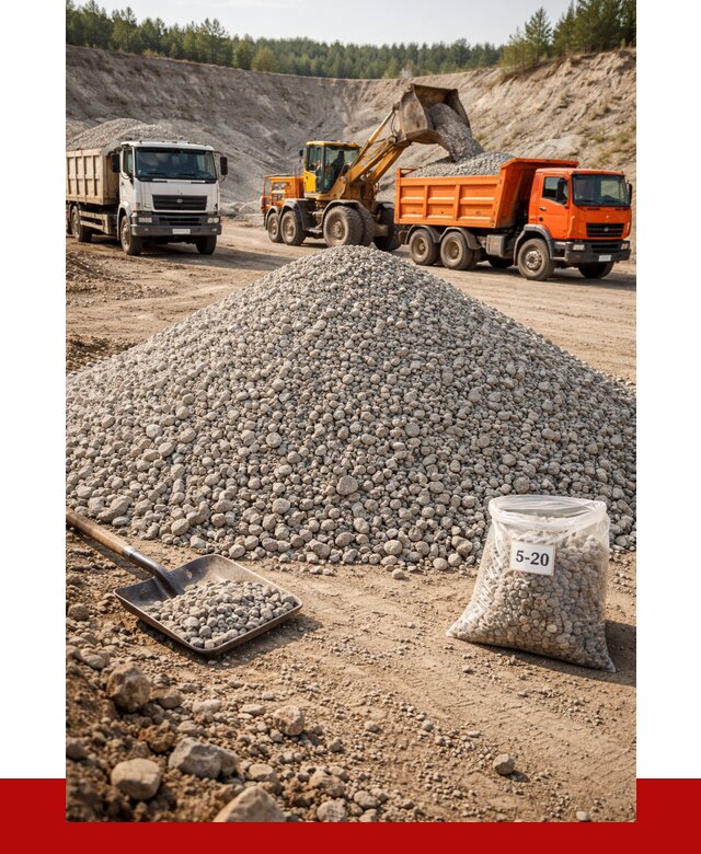 Доломитовый щебень фр. 5-20 в Нурлате от 4379 р. | ПРОНЕРУДНрт