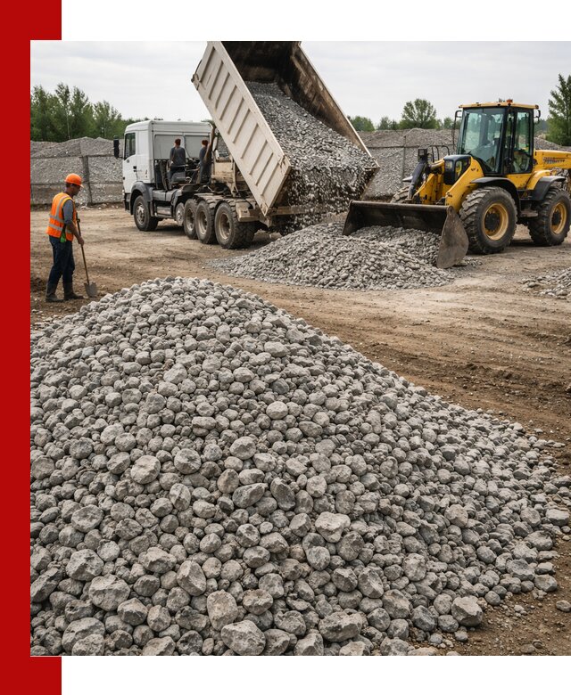 Доставка бетонного щебня фракции 40-70 в Нурлате