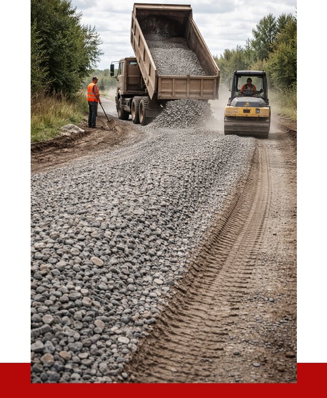 Щебень для отсыпки дороги в Нурлате от 2815 р. ПРОНЕРУДНрт