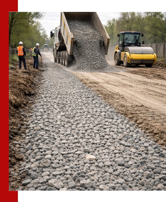 Доставка щебня для отсыпки дорог в Нурлате высокого качества
