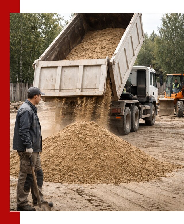 Доставка и продажа песка с разгрузкой в Нурлате