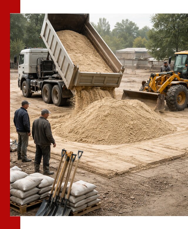 Доставка мытого песка в Нурлате с самосвалами по выгодной цене