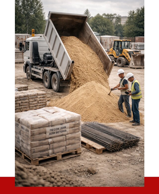 Песок для бетона в Нурлате от 2607 р. с доставкой, ПРОНЕРУДНрт