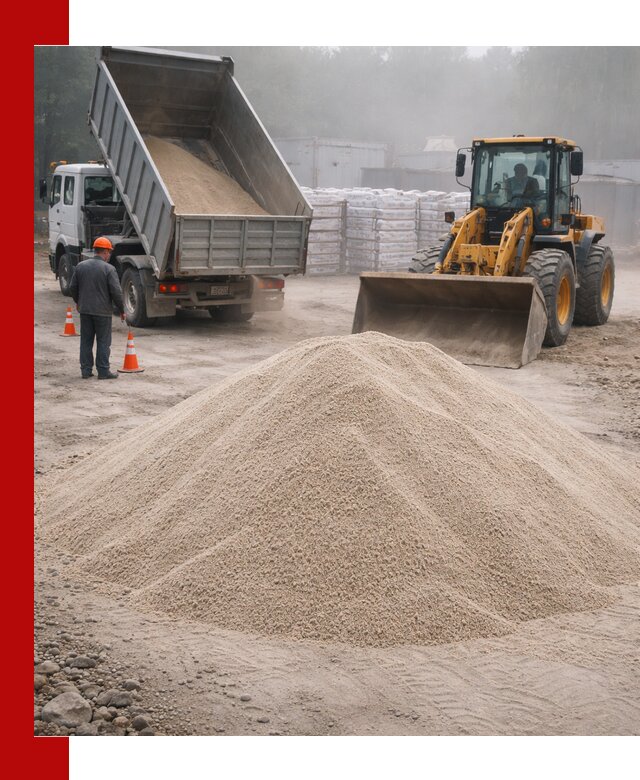 Кварцевый песок фракция 0–8 для стройработ в Нурлате