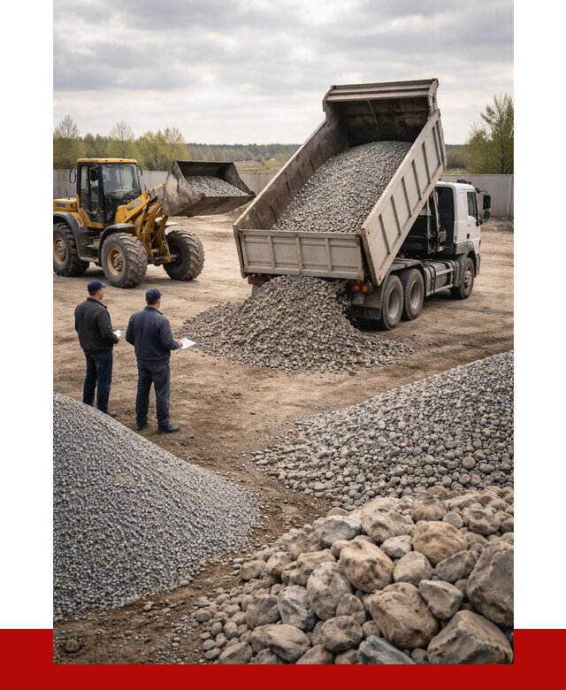 Гравий и камень с доставкой в Нурлате от 4379 р. - ПРОНЕРУДНрт