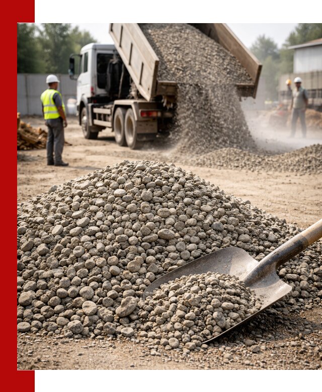 Доставка гравия фракции 20-40 в Нурлате с самосвалами