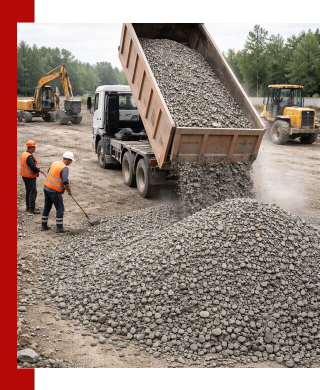 Доставка гравия фракции 40-70 в Нурлате оптом и в розницу