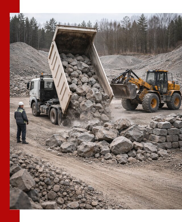 Доставка и продажа бутового гранитного камня в Нурлате