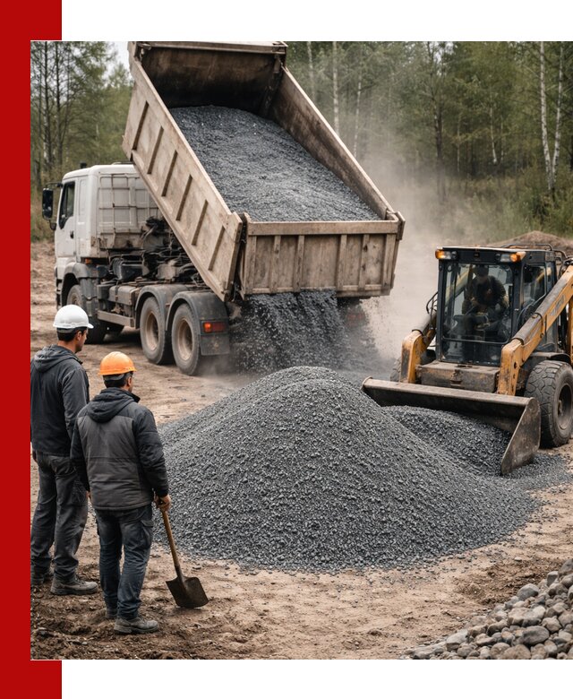 Гранитный отсев 0-5 с доставкой и разгрузкой в Нурлате