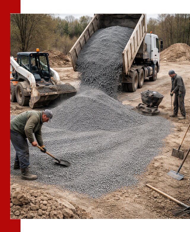 Отсев для подсыпки в Нурлате — доставка и подсыпка на участок