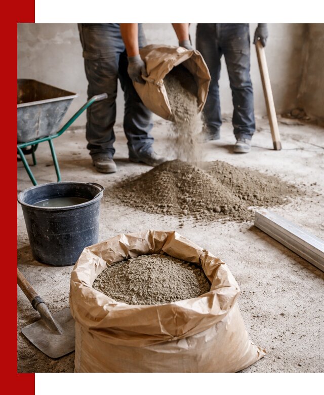 Доставка сухой смеси для стяжки в Нурлате