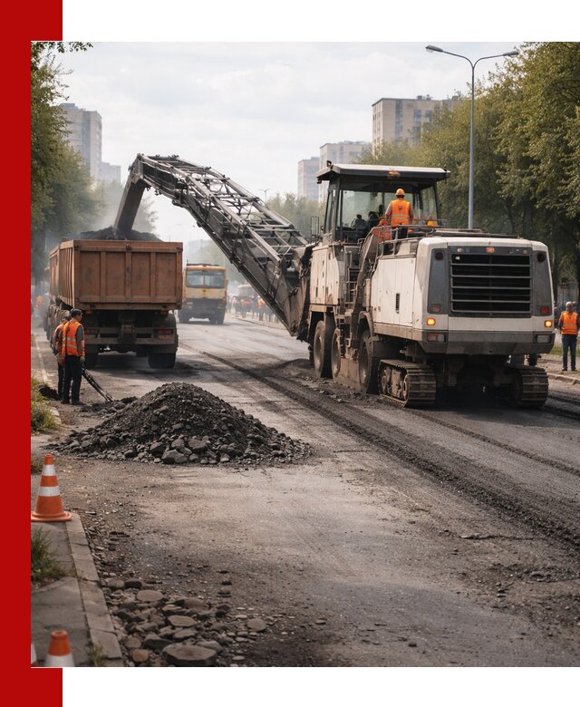Фрезерованный асфальт в Нурлате — удаление и вывоз старого покрытия