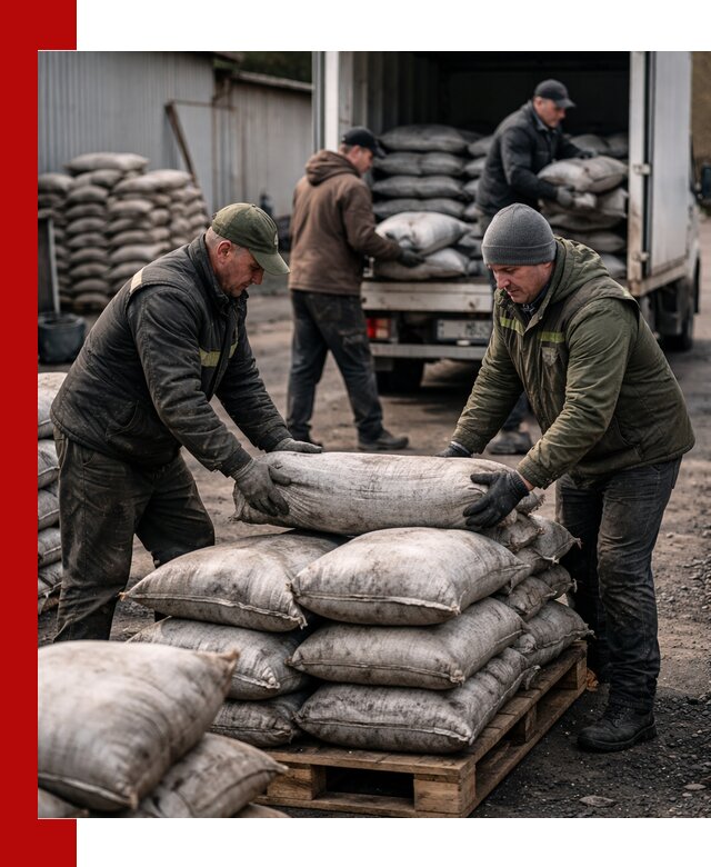 Доставка угля в мешках по выгодным ценам в Нурлате